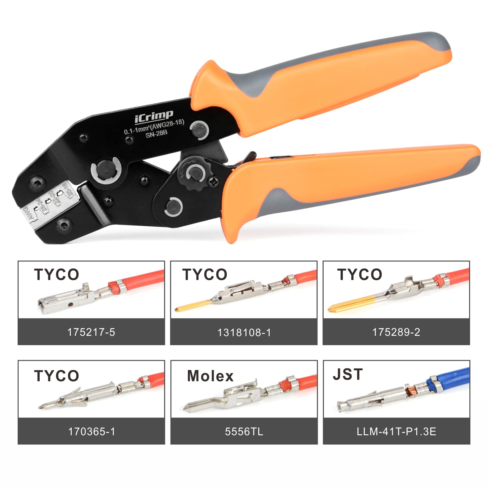 iCrimp IWS4 Solar PV Connector Crimping Tools for AWG14-10 (2.5/4/6mm²) Solar Panel PV Cable with Wire EDM Die