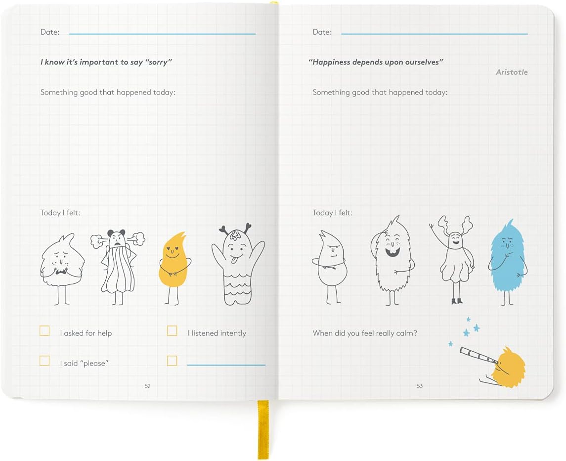My First HappyMe Journal for Kids: Promote Happiness, Cultivate Positive Habits and Nurture Curiosity for Little Explorers - Interactive Guided Journaling Book for Inquiring Minds of Children Ages 3-6