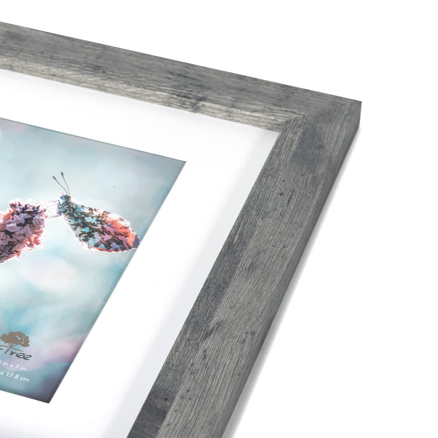 5x7 Picture Frame Gold, Display 5x7 without Mat or 4x6 with Mat, Wall Gallery Photo Frames