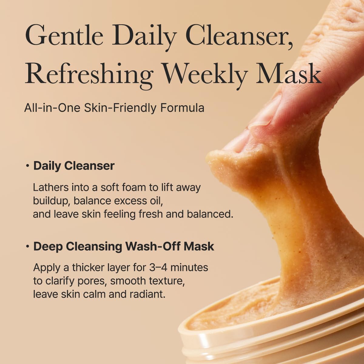Arencia Calendula Rice Mochi Fresh Cleanser - Moisturizing & Deep-Cleansing (1.76oz)