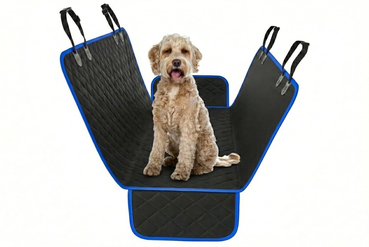 Active Pets Beige XL Dog Car Hammock Back Seat Cover, Waterproof Backseat Cover Protector for Truck Bench Rear of Sedans or SUVs, Essential Pet Supplies Vacuum or Wipe Clean, Machine Washable