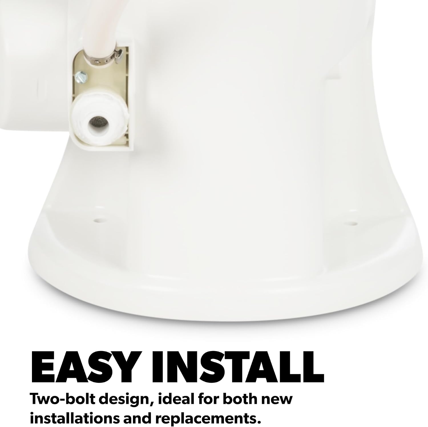 Dometic 310 Standard Toilet, White, Round Shape, Ceramic, Plastic, Wood, Lightweight with Pressure-Enhanced PowerFlush & Slow Close Seat Cover – Perfect for Modern RVs (302310081)
