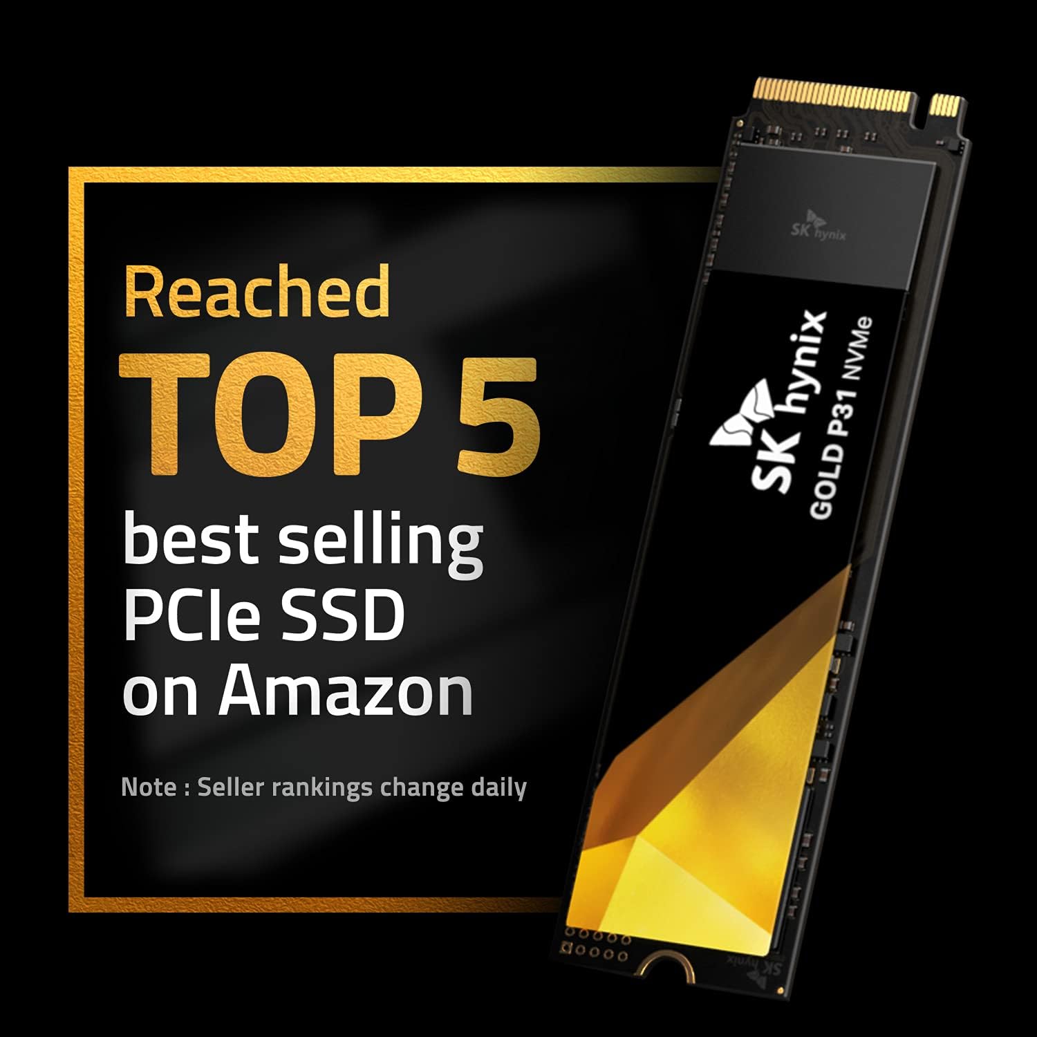 SK Hynix Gold P31 2TB PCIe NVMe Gen3 M.2 2280 Internal SSD, Up to 3500MB/S, Compact M.2 SSD Form Factor SSD - Internal Solid State Drive with 128-Layer NAND Flash