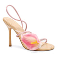 Flower High Heels for Women Calla Lily Open Toe Floral Stilettos Heels Sexy Strappy Wedding Birthday Dressy Heeled Sandals