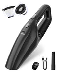 TANYO Handheld Car Vacuum Cordless, Portable Vacuum Cleaner with High Power Suction, Rechargeable Hand Held Vacuum, Mini Handheld for Car Home Office, Pet Hair, Black