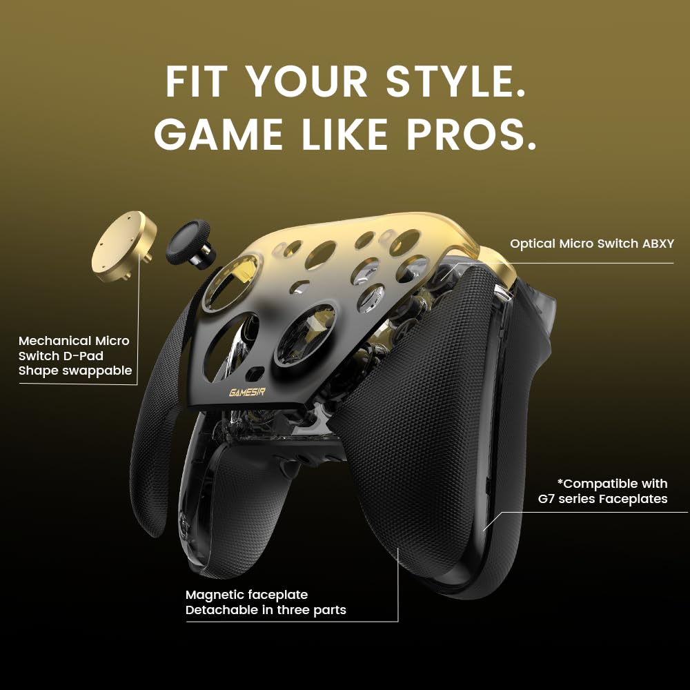 GameSir G7 Pro Wired Controller for Xbox Series X|S, Xbox One, Wireless Gamepad for PC&Android with TMR Sticks, Hall Effect Analog Triggers, 1000Hz Polling Rate, 3.5mm Audio Jack - Black
