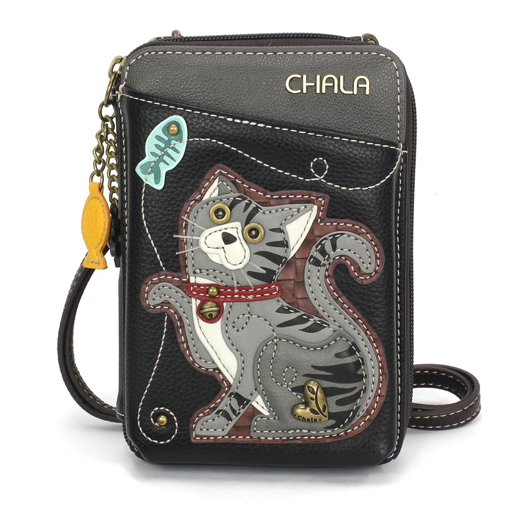 CHALA Wallet Crossbody Cell Phone Purse - Women Faux Leather Multicolor Handbag with Adjustable Strap