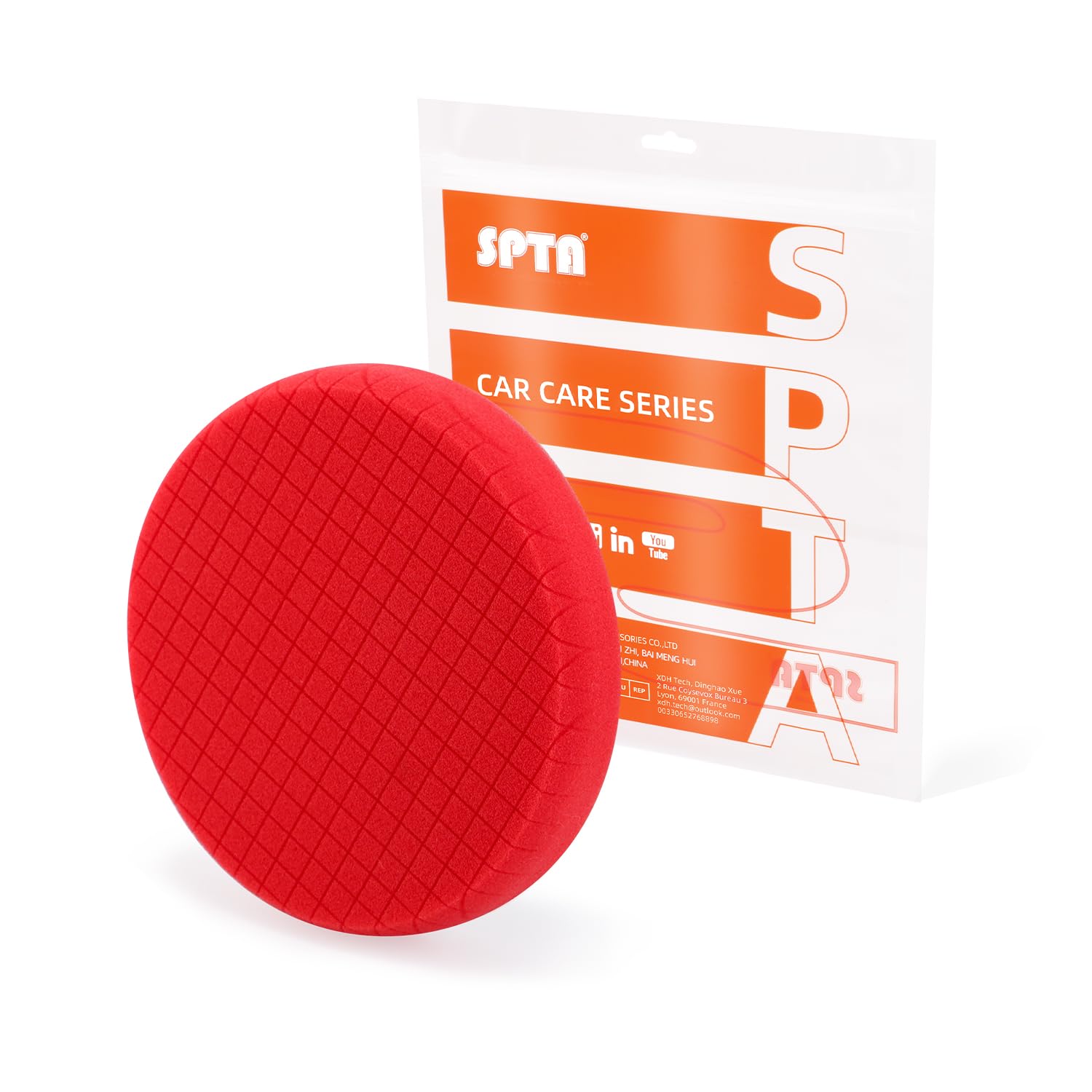 Blue T60 Moderate-Cut Foam Polishing Pads, SPTA 1Pc 3.5 Inch Face for 3 Inch 80mm Backing Plate Compound Buffing Sponge Pads for Car Buffer Polisher Compounding, Polishing and Waxing -FPTSS3G