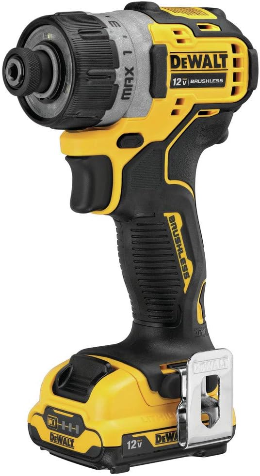 DEWALT XTREME 12V MAX* Cordless Screwdriver, 1/4-Inch, 2-Ah Batteries (DCF601F2)