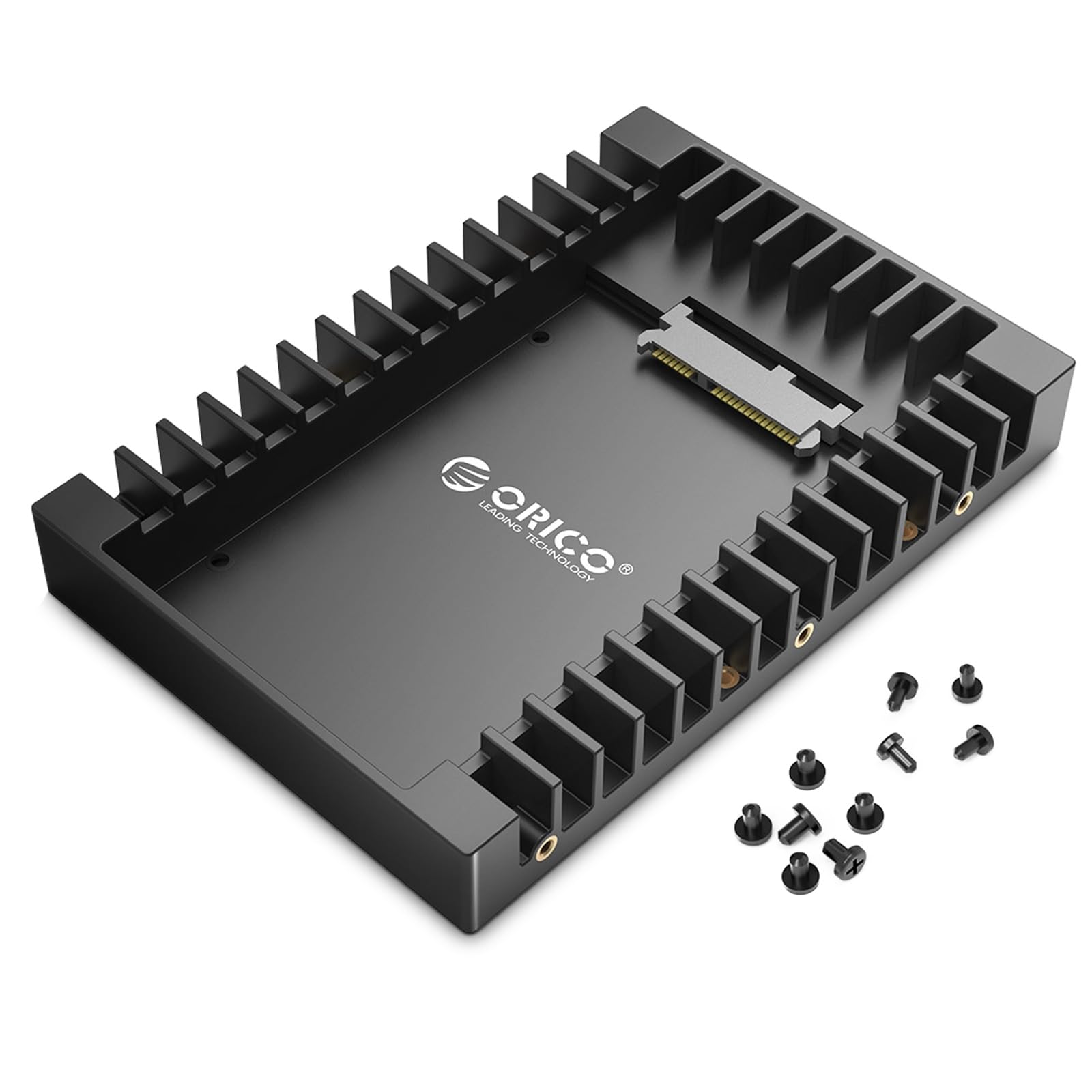 ORICO 2.5 SSD SATA to 3.5 Hard Drive Adapter Internal Drive Bay Converter Mounting Bracket Caddy Tray for 7 / 9.5 / 12.5mm 2.5 inch HDD / SSD with SATA III Interface(1125SS)