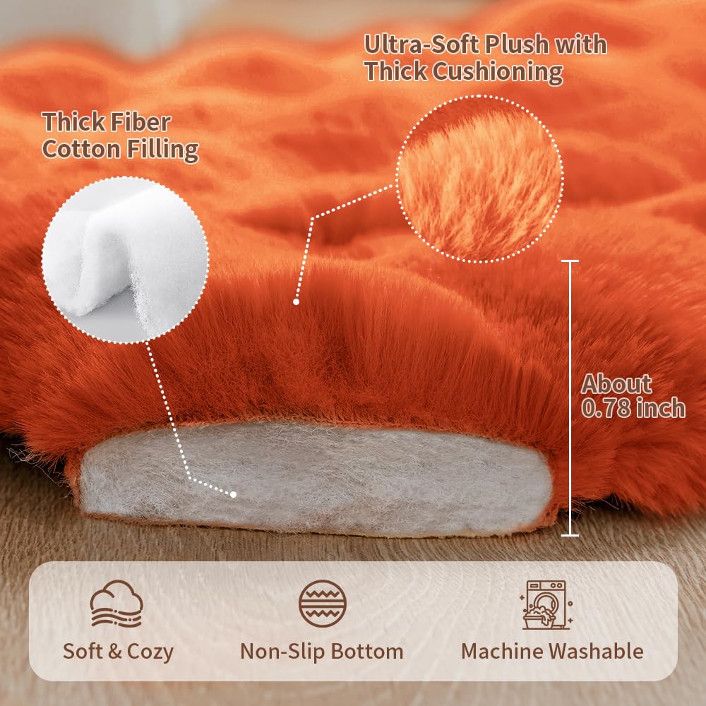 SOMAHE Cat Bed Mat, Soft Plush Faux Fur Kneading Pet Bed, Machine Washable Cat Sleeping Pad for Indoor Cats & Kittens, Non-Slip Fluffy Cat Rug for Couch Sofa Floor, 23x15 Inch Grey