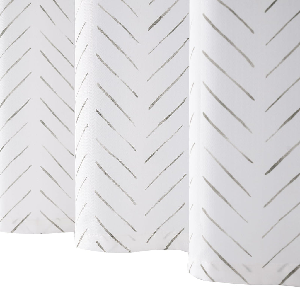 jinchan Small Stall Black and White Shower Curtain 36x72 Inches Inky Herringbone Chevron Zig Zag Waterproof Fabric Modern Farmhouse Shower Curtains for Bathroom with 7 Hooks