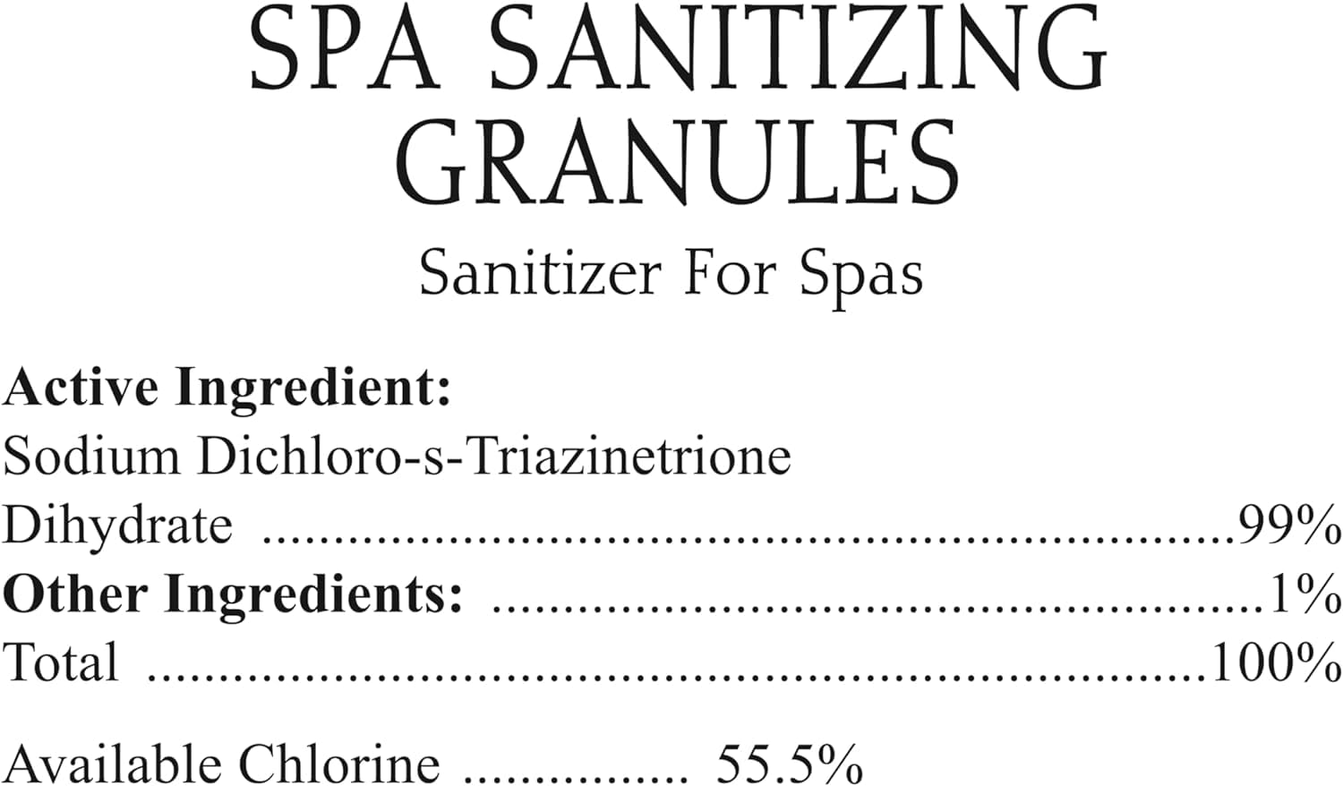 SpaChoice 5-Pounds Premium Spa Sanitizing Granules, Spa Chlorine Granules for Hot Tub, Made in USA