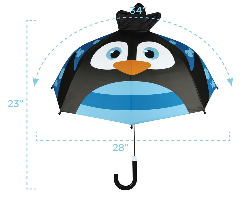 Stephen Joseph, 3D Pop Up Kids Umbrella, Cute Animals & Toddler Rain Umbrella Lightweight Easy Grip Handle for Boys Girls Ages 3-8
