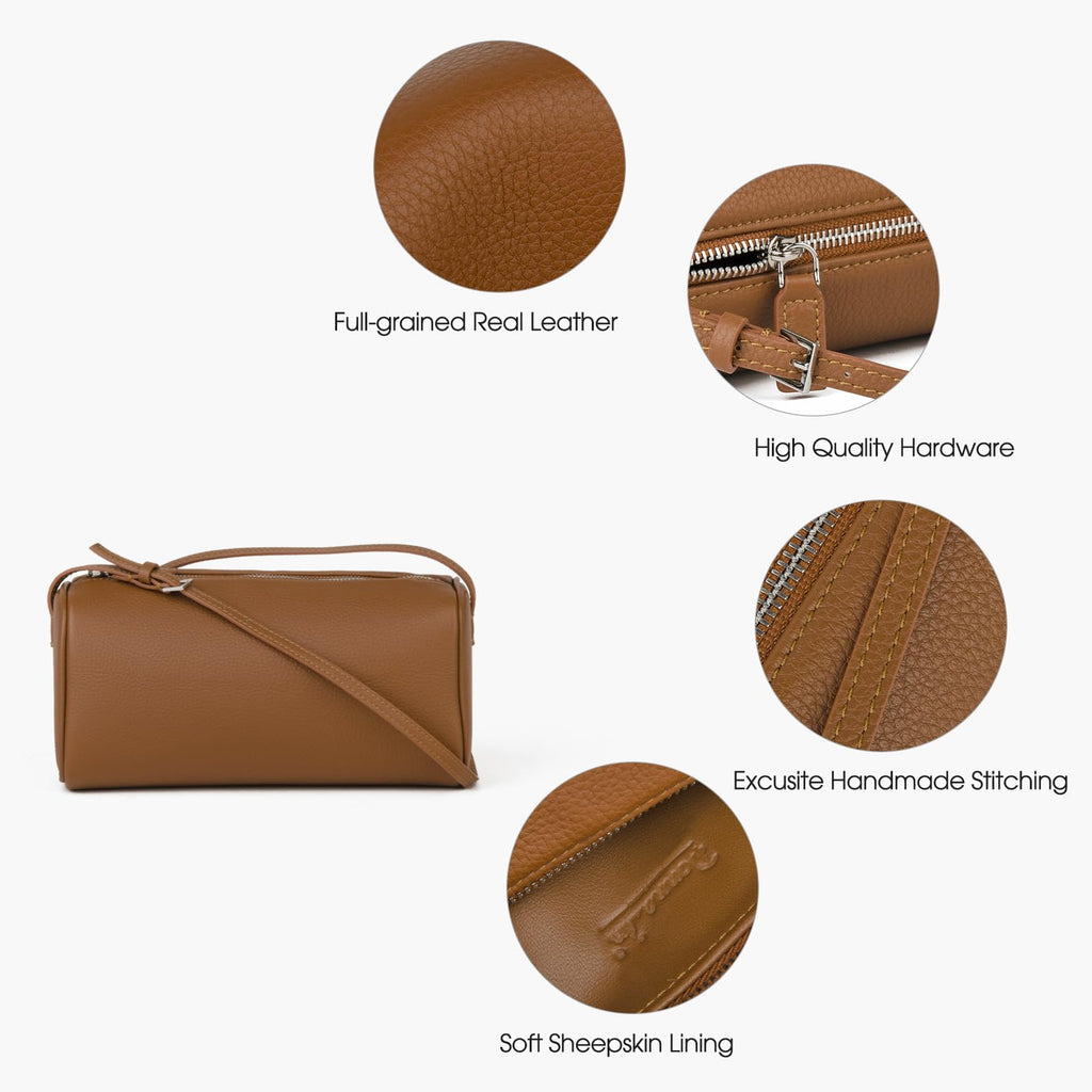 DONNAIN Premium Full-Grained Leather Crossbody Purses for Women, Hobo Bags for Women Crossbody with Adjustable Strap