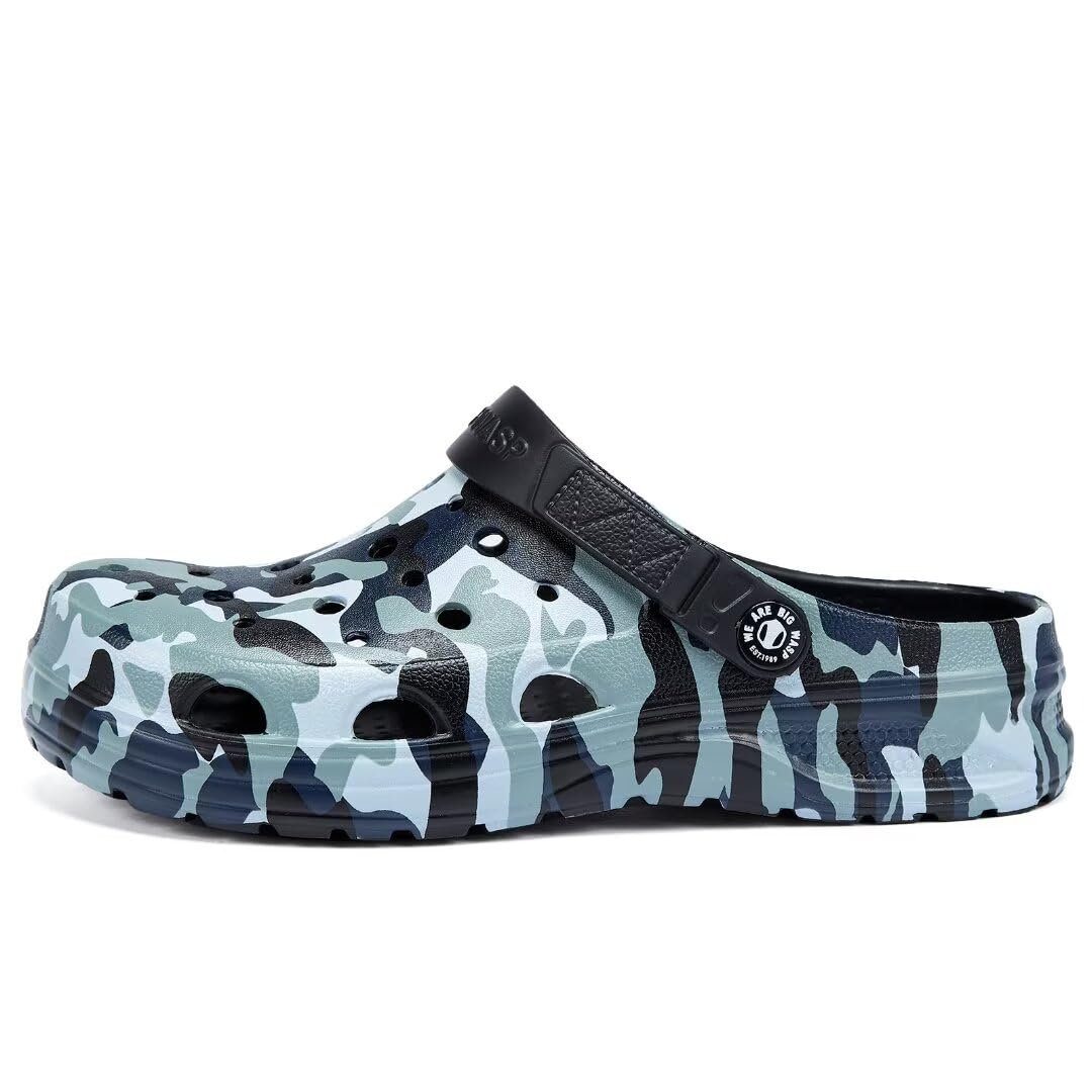 Kids Boys&Girls Black Camouflage Clogs Children's Beach Shoes Classic Marbled Tie Dye Clog Little Kid