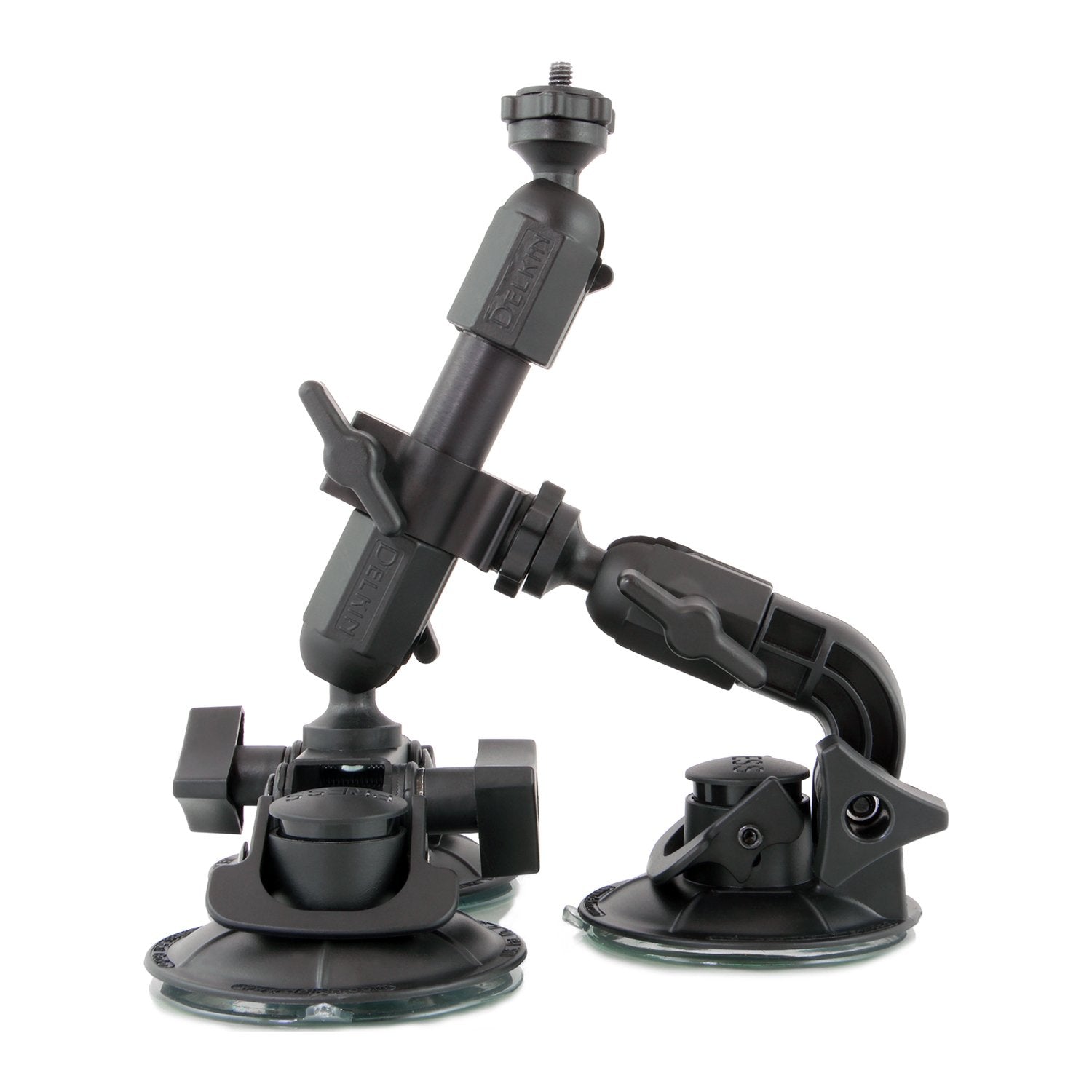 Delkin Devices Fat Gecko Mini Suction Camera Mount - Powerful Suction Cup Camera Mount for Car, Motorcycle, Desk, Window | Secure and Adjustable Action Camera Holder for Video Recording