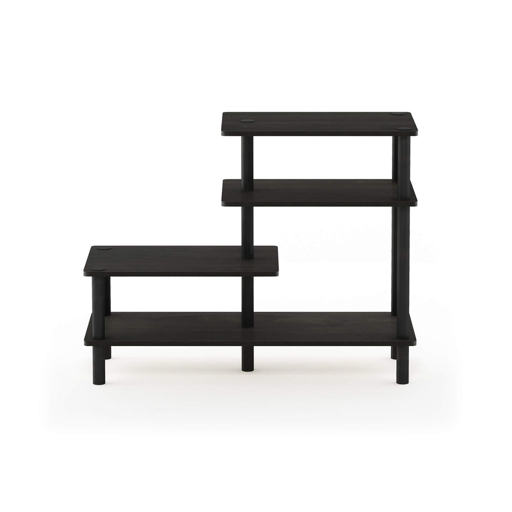 Furinno Turn-N-Tube 4-Tier Design Display Rack, Espresso/Black