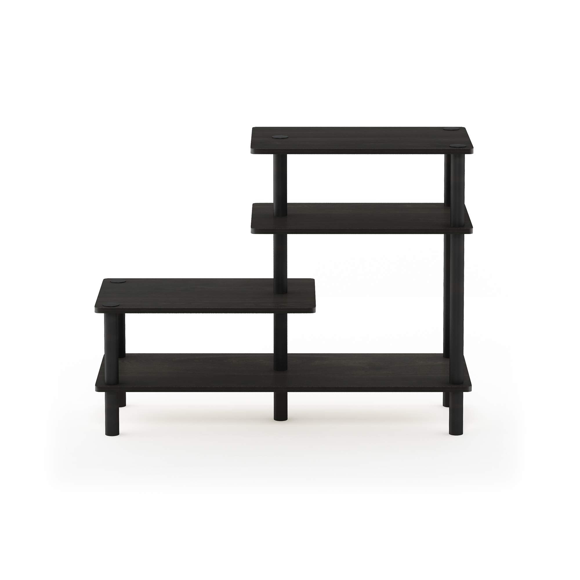 Furinno Turn-N-Tube 4-Tier Design Display Rack, Espresso/Black