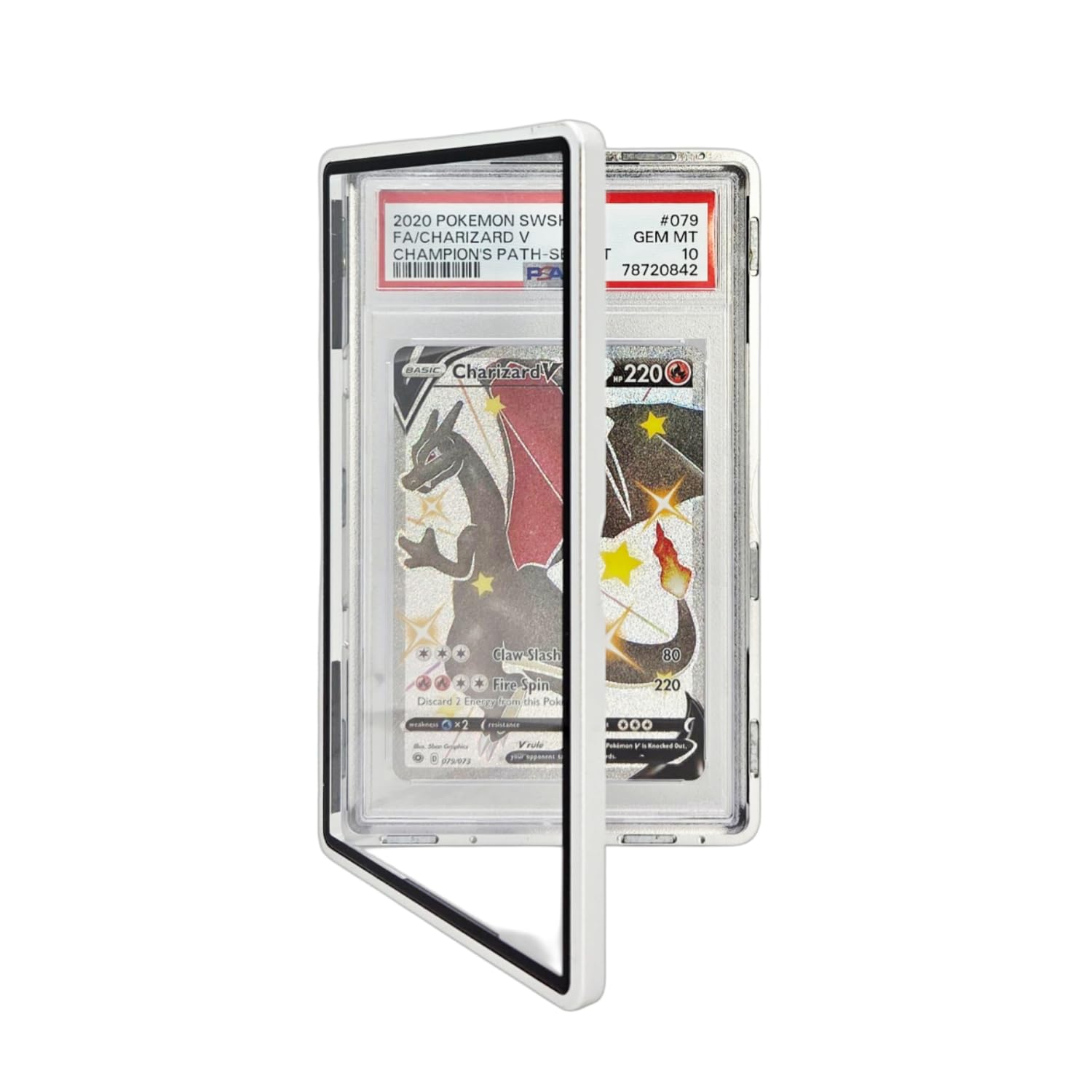 Metal PSA Slab Bumper Case UV Resistant- Safeguard Stackable Magnetic Aluminum Metal Case For Graded Cards (Black)
