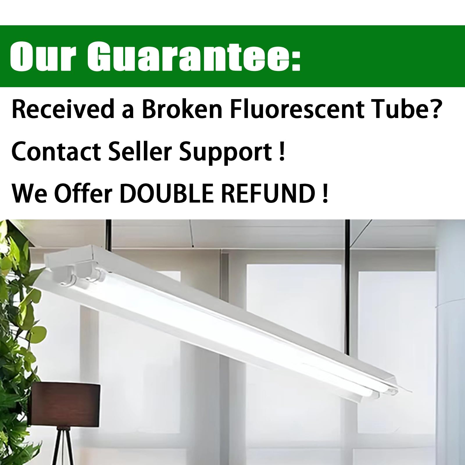 Konideke 18 Inch F15T8/CW T8 15W Fluorescent Light Bulb Cool White, F15T8/SP41 Replacement Bulb for Garage, Office, Kitchen Under-Cabine, G13 Base 6 Count