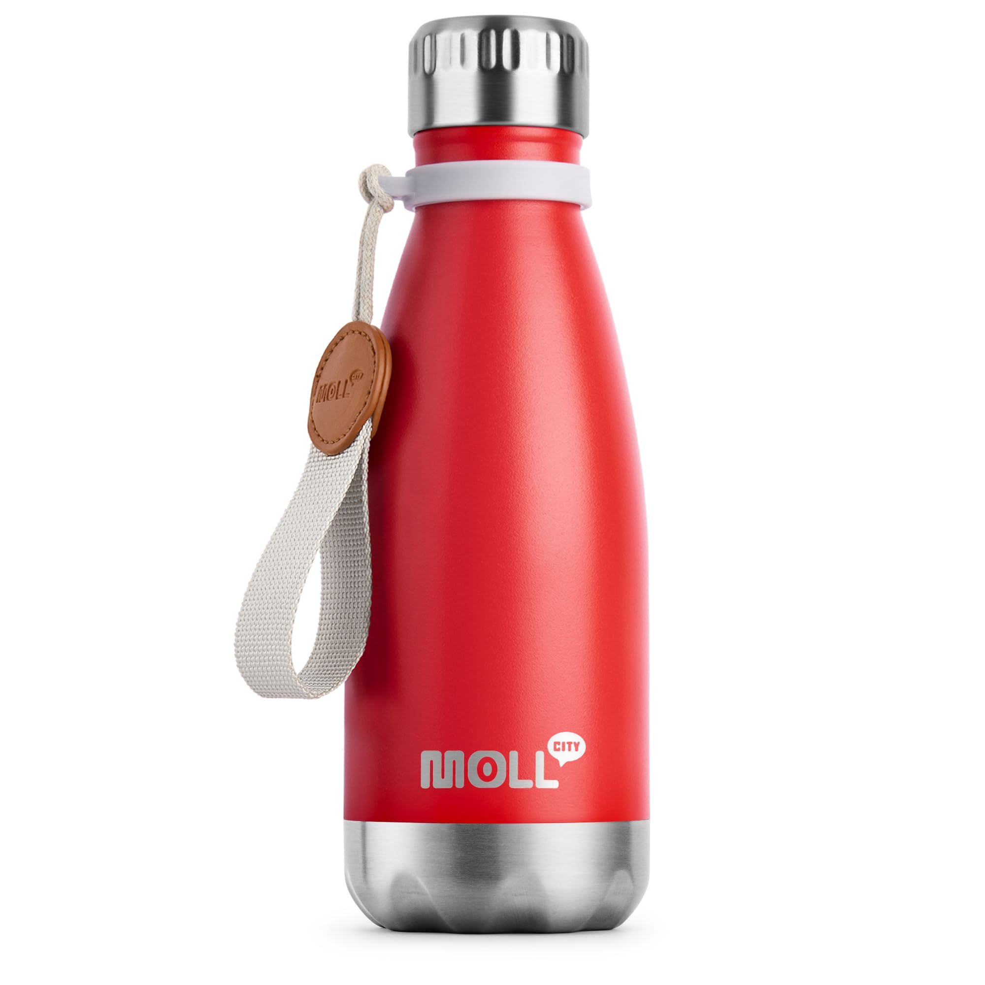 9 oz Water Bottle for Kids-Small Stainless Steel Water Bottle for School Vacuum Insulated Metal Leak Proof Cola Shape Water Flask for Boys Girls(Baby Blue)