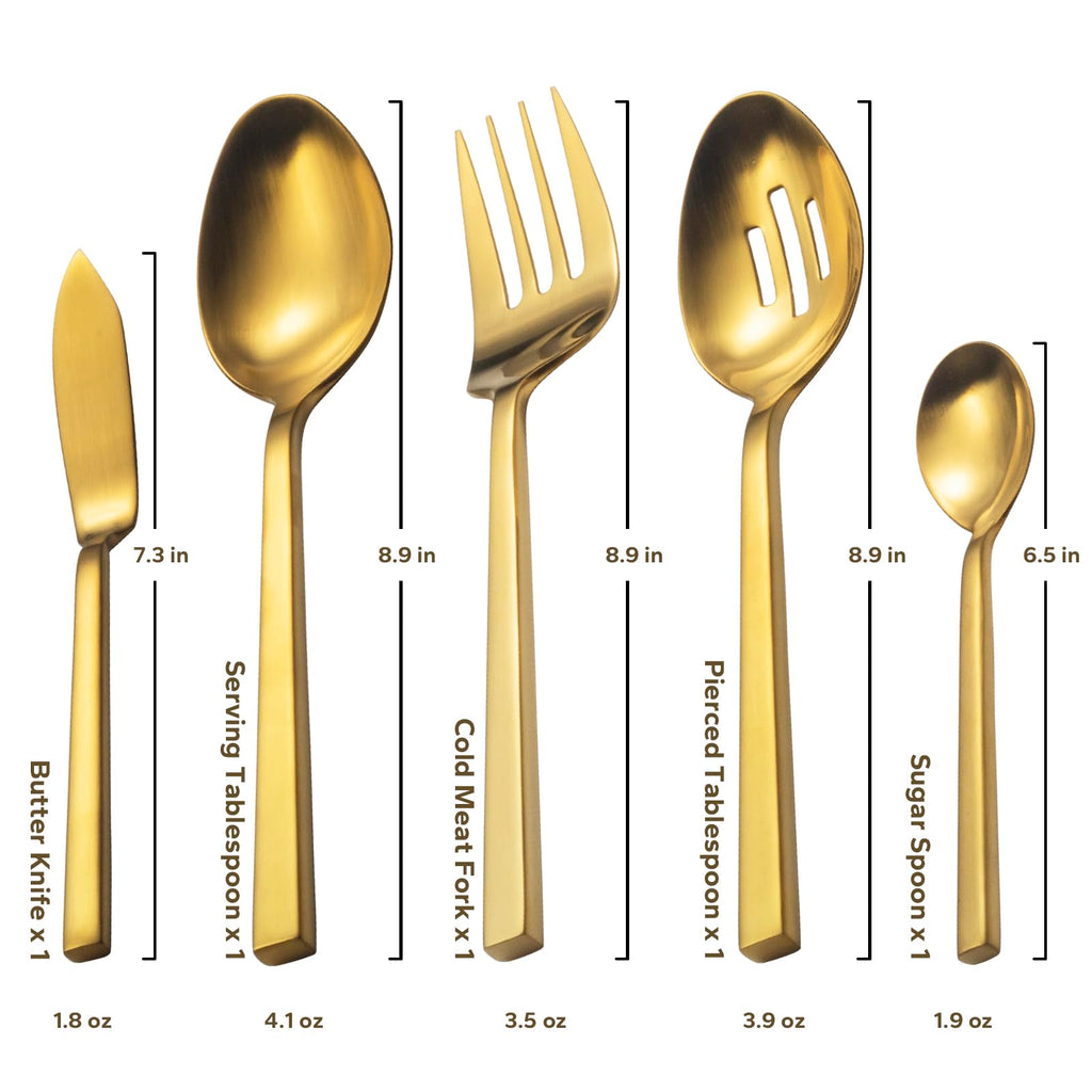 Alata Cube Black 20-Piece Forged Silverware Set Stainless Steel Flatware Set,Service for 4,Matte Satin Polished Cutlery Set,Dishwasher Safe