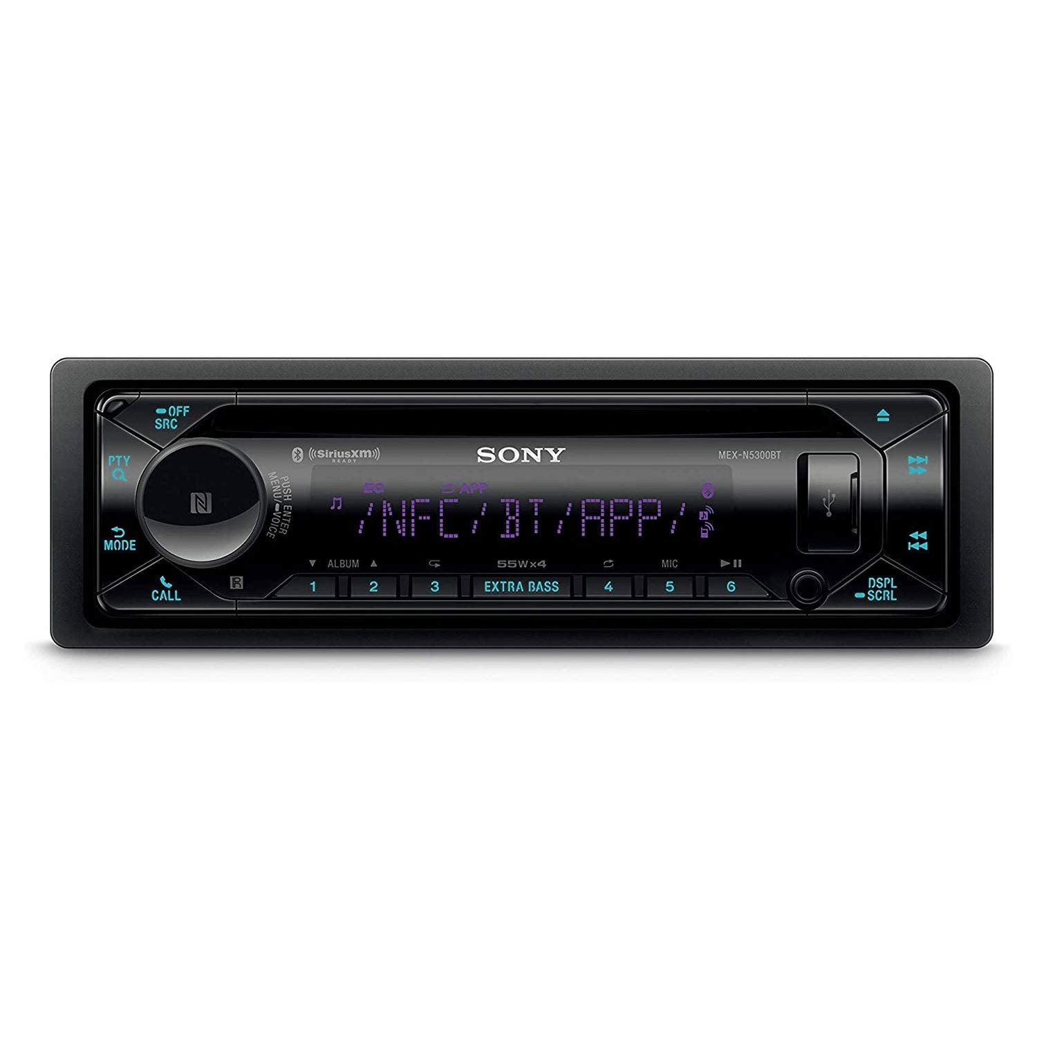 Sony MEX-N5300BT Car Stereo Single Din Radio with Bluetooth, CD Player, USB/AUX