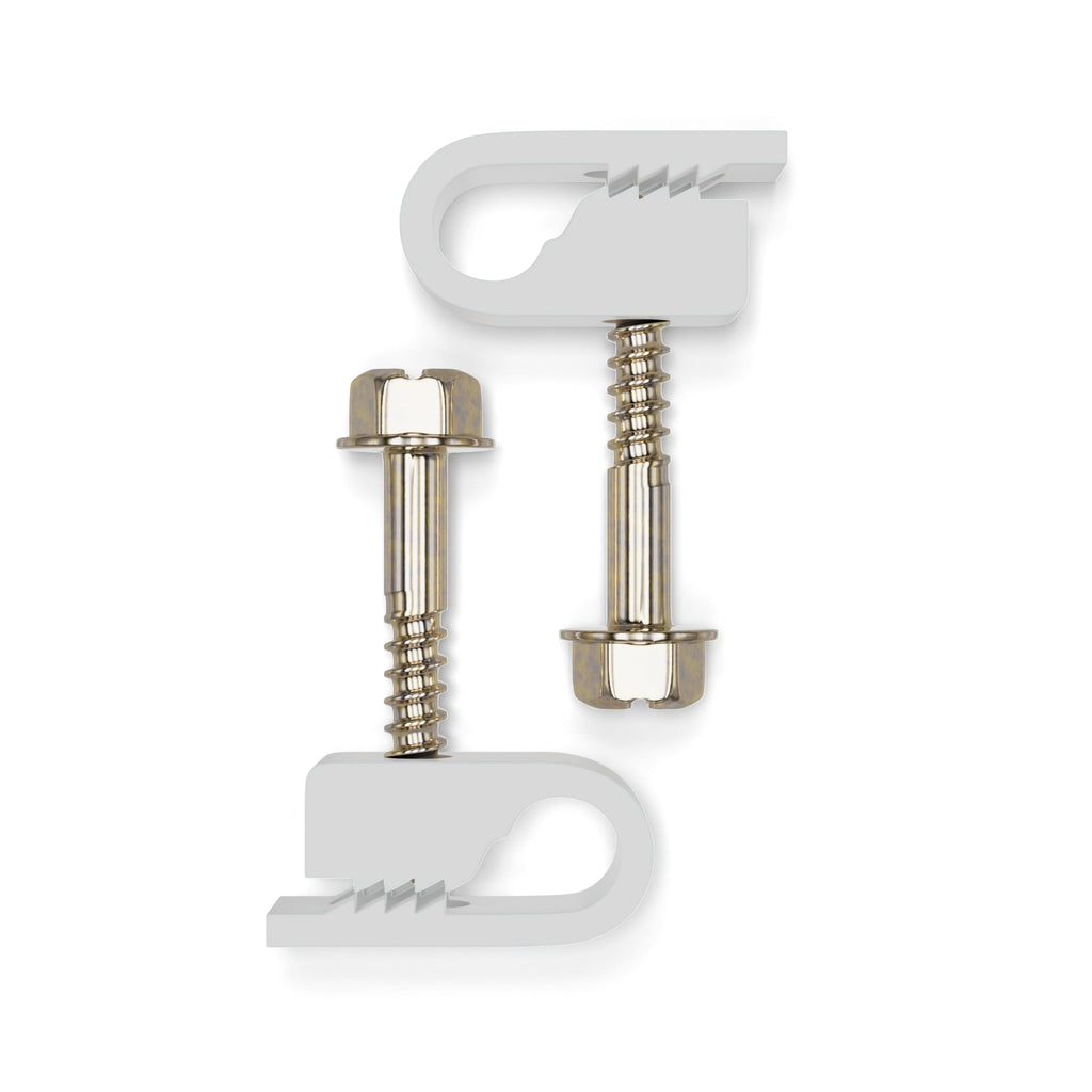 THE CIMPLE CO Single Cable Clips with Screws - 1/4 Inch Coaxial Cable Clamps Outdoor - Exterior Cord Management for Coax, CAT Ethernet, Electrical Wire - Screw Clamps for Wires - 10 PCS, White