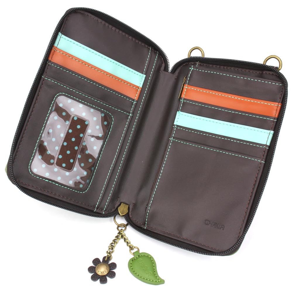 CHALA Wallet Crossbody Cell Phone Purse - Women Faux Leather Multicolor Handbag with Adjustable Strap