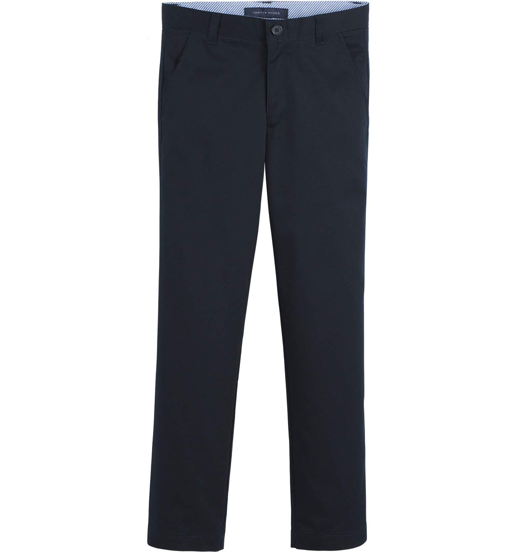 Tommy Hilfiger Boys' Th Flex Stretch Performance Dress Pant, Straight Leg Fit, Zip Fly & Belt Loops, Side & Back Pocket