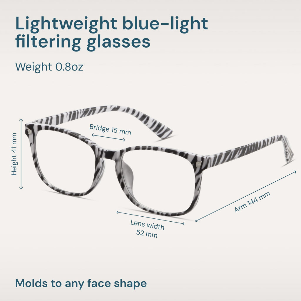 Gaoye Transparent, Clear Blue Light Glasses for Computer & Gaming - Anti UV Ray Lenses, Scratch-Resistant & Comfort Fit