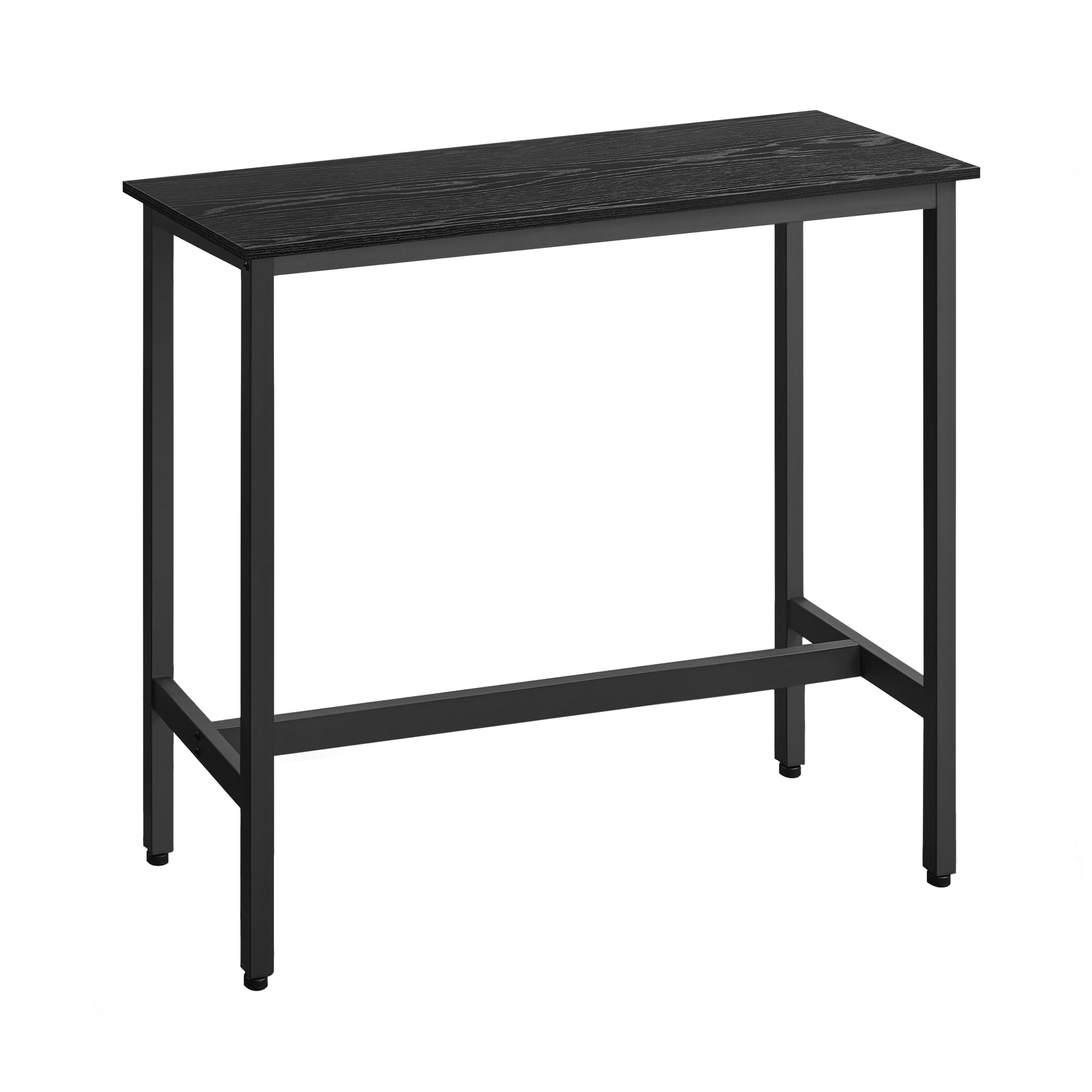 VASAGLE Bar Table, Kitchen Dining Table, High Top Pub Table, Bar Height Cocktail Table for Living Room Party, Sturdy Metal, 15.7 x 39.4 x 35.4 Inches for Narrow Spaces, Ebony Black and Ink Black