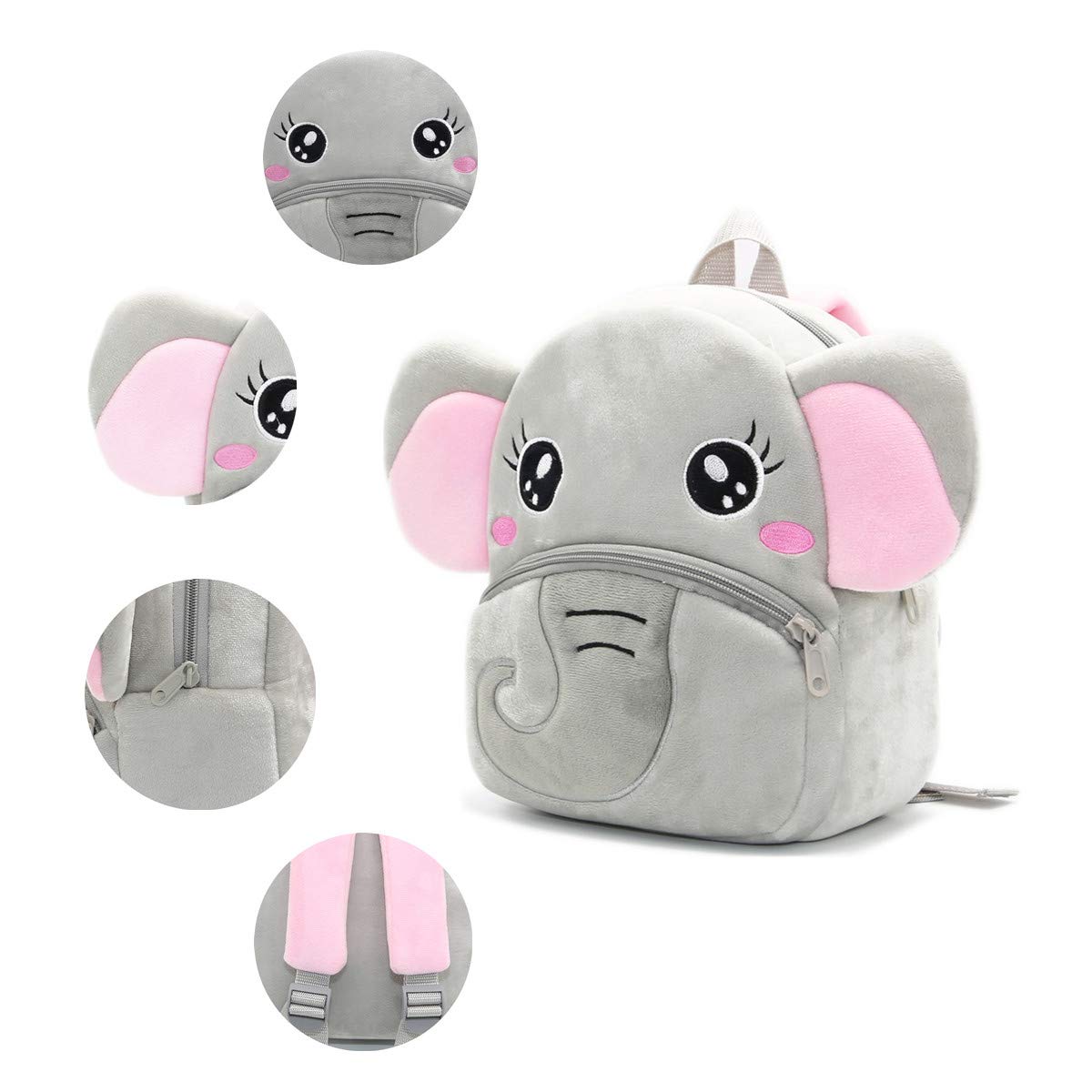 NICE CHOICE Cute Toddler Backpack Toddler Bag Plush Animal Cartoon Mini Travel Bag for Baby Girl Boy 2-6 Years(BB Unicorn)