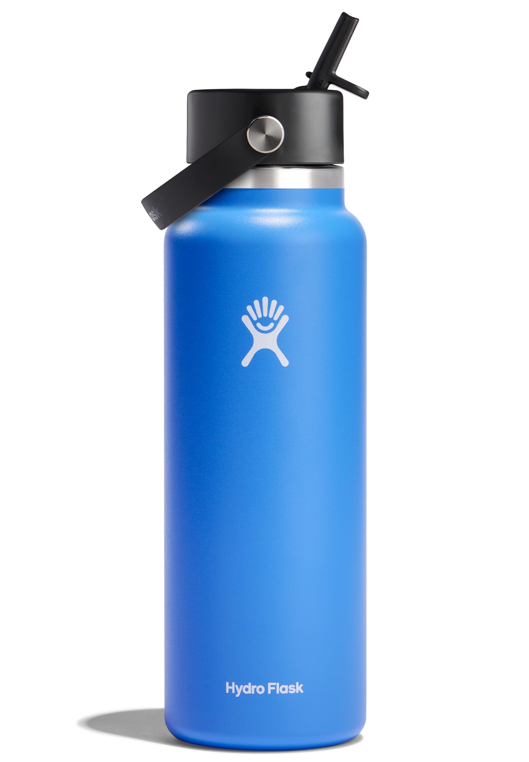 Hydro Flask Water Bottle - Insulated Stainless Steel - Wide Straw Lid, Non Spill, Leakproof in 24 Oz Forest Green Arc