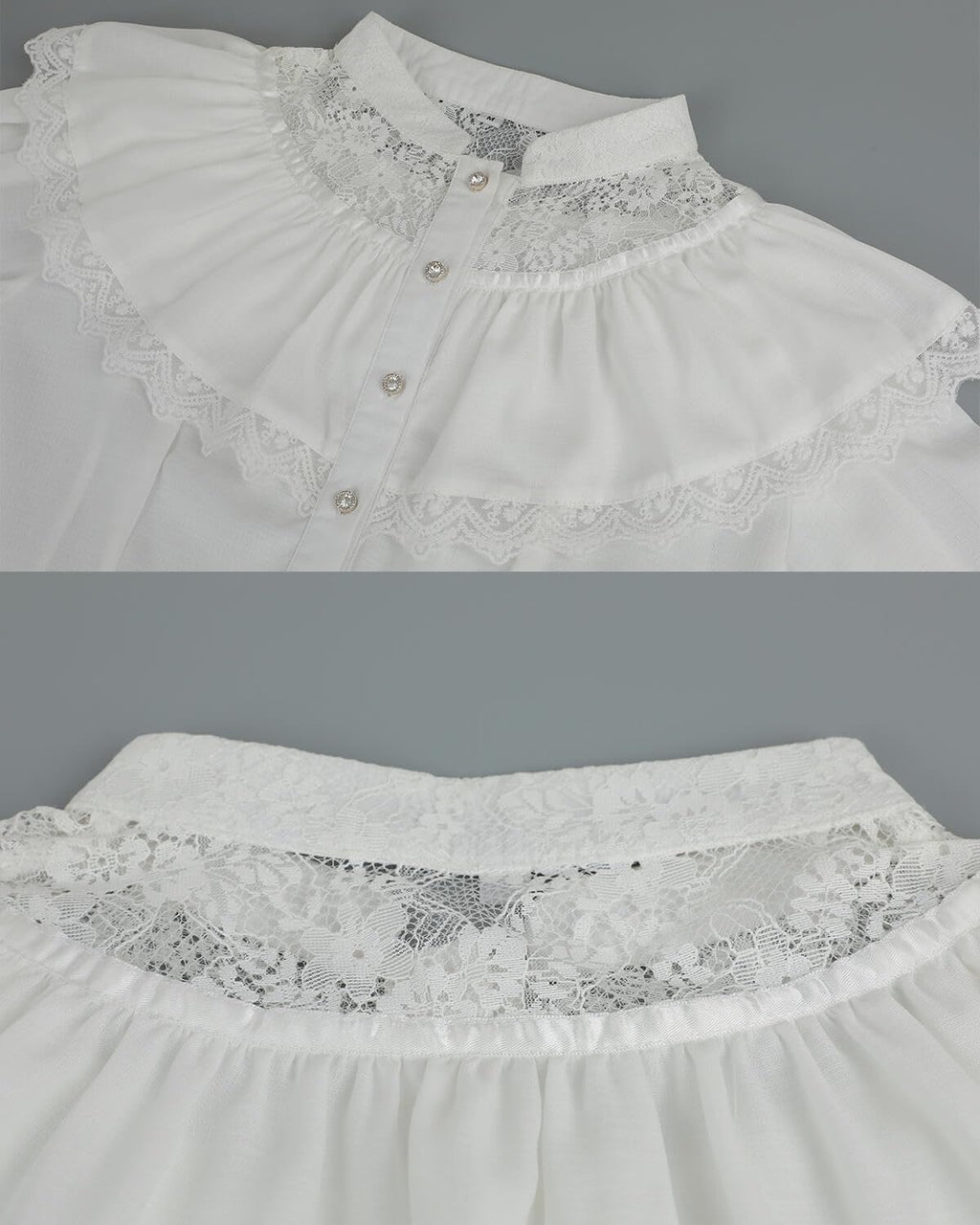 Nuoqi Victorian Blouse Womens Gothic Shirt Vintage Long Sleeve Lotus Ruffle Tops