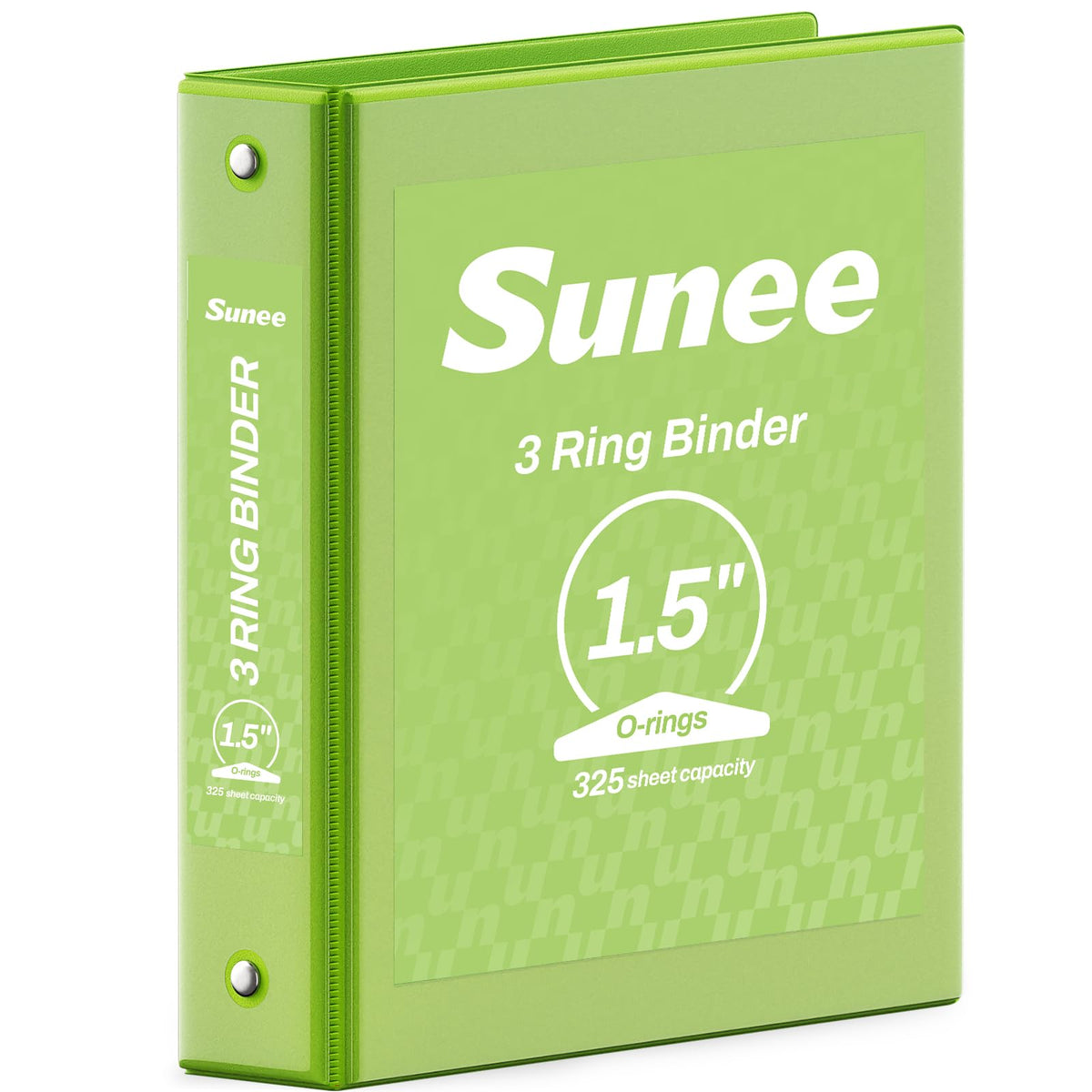 SUNEE 3 Ring Binder 1/2 Inch 1 Pack, Clear View Binder Three Ring PVC-Free (Fit 8.5x11 Inches) for School or Office Supplies, Black