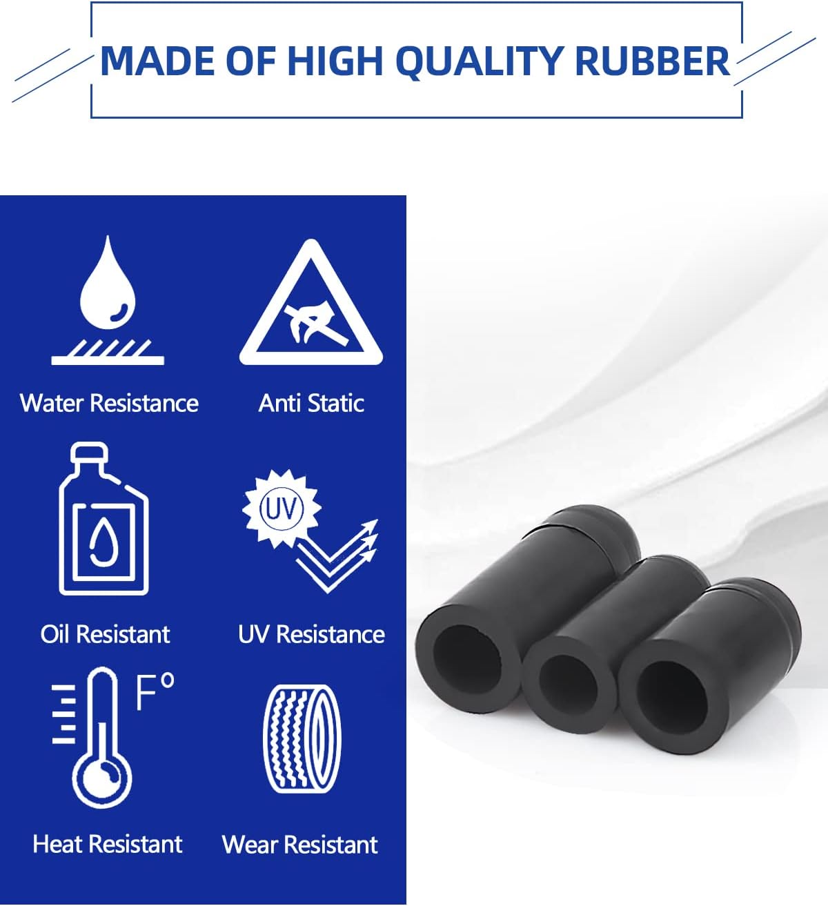 Rubber Vacuum Caps Plug Kit, 102 PCS Assorted Vacuum Plugs Hose End Caps Assortment Kit for Carburetor, Manifold, Automotive 3/16'' 5/16" 7/32" 1/4" 5/32'' 3/8''