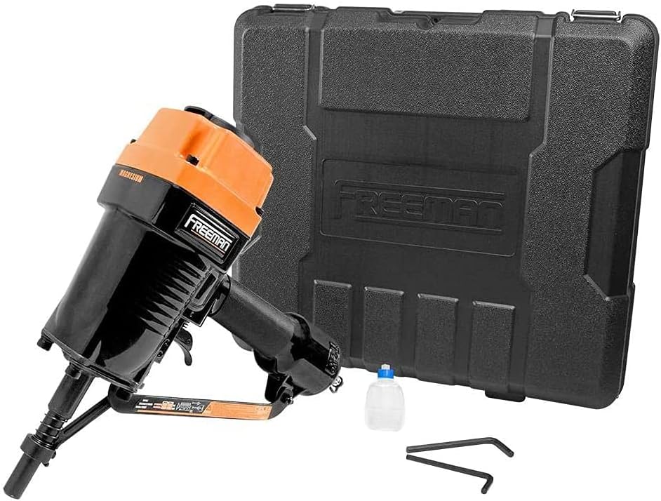 Freeman PSSCP Pneumatic 3" Single-Pin Concrete Nailer with Case | Heavy-Duty Air-Powered Nail Gun for Wood, Steel & Concrete | Compatible with Ramset & Hilti Single Pins