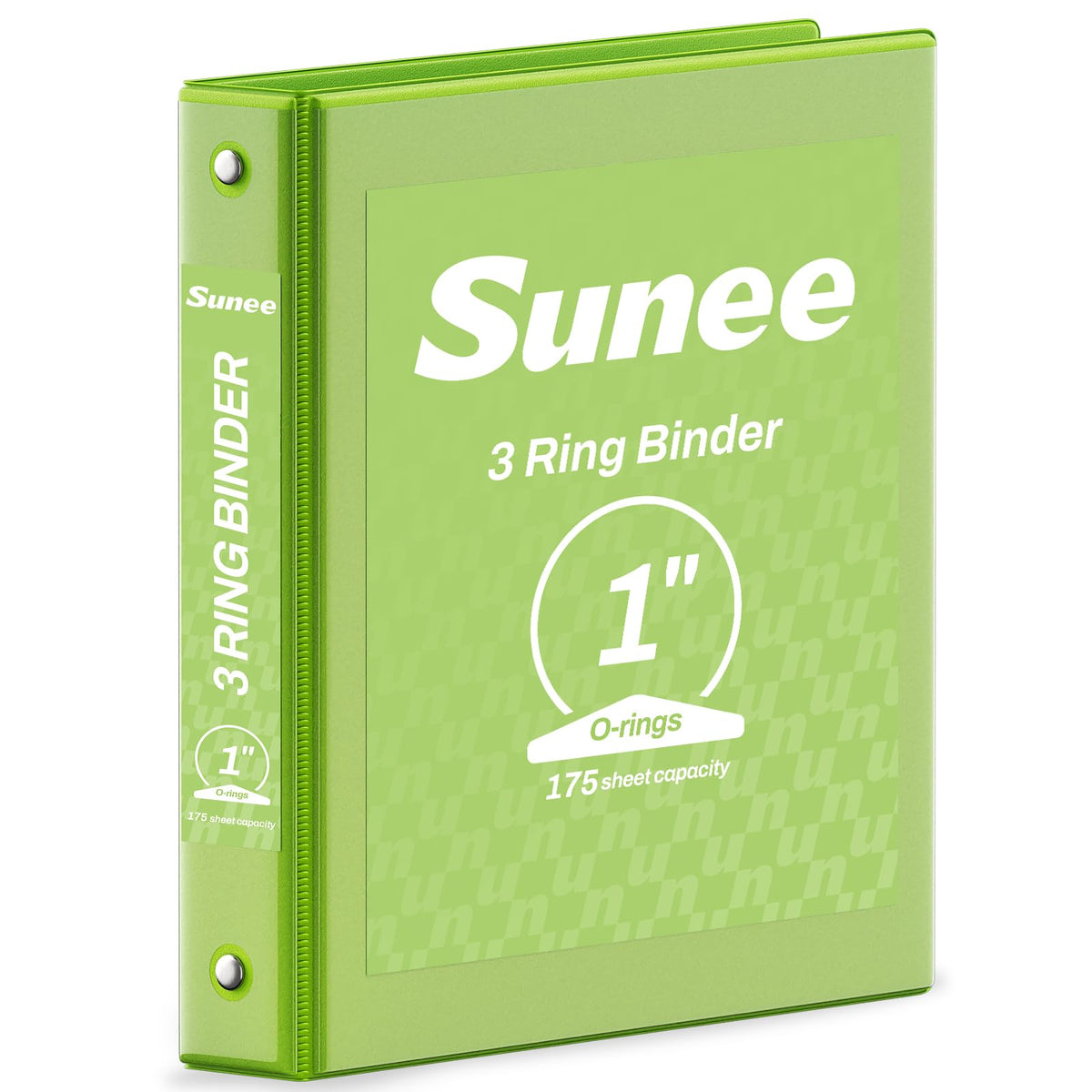 SUNEE 3 Ring Binder 1/2 Inch 1 Pack, Clear View Binder Three Ring PVC-Free (Fit 8.5x11 Inches) for School or Office Supplies, Black