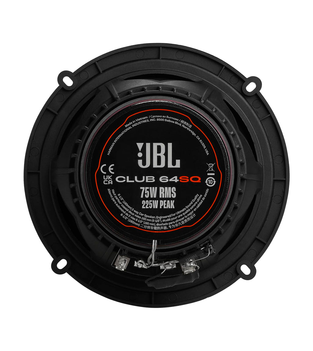 JBL Club 34F - 3-1/2" (87mm) Two-Way Car Speaker, 75 Watts Peak, 25 Watts RMS, Sensitivity (@ 2.83V): 89dB, Frequency Response: 90Hz – 20kHz, Nominal Impedance: 3.0 ohms