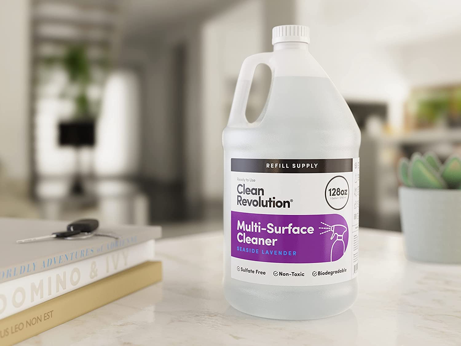 Clean Revolution Multi Surface Cleaner Refill Supply, Non-Toxic, Eco-Friendly & Plant-Based, Ready to Use, Dreamy Citrus, 128 Fl Oz (1 Gallon)