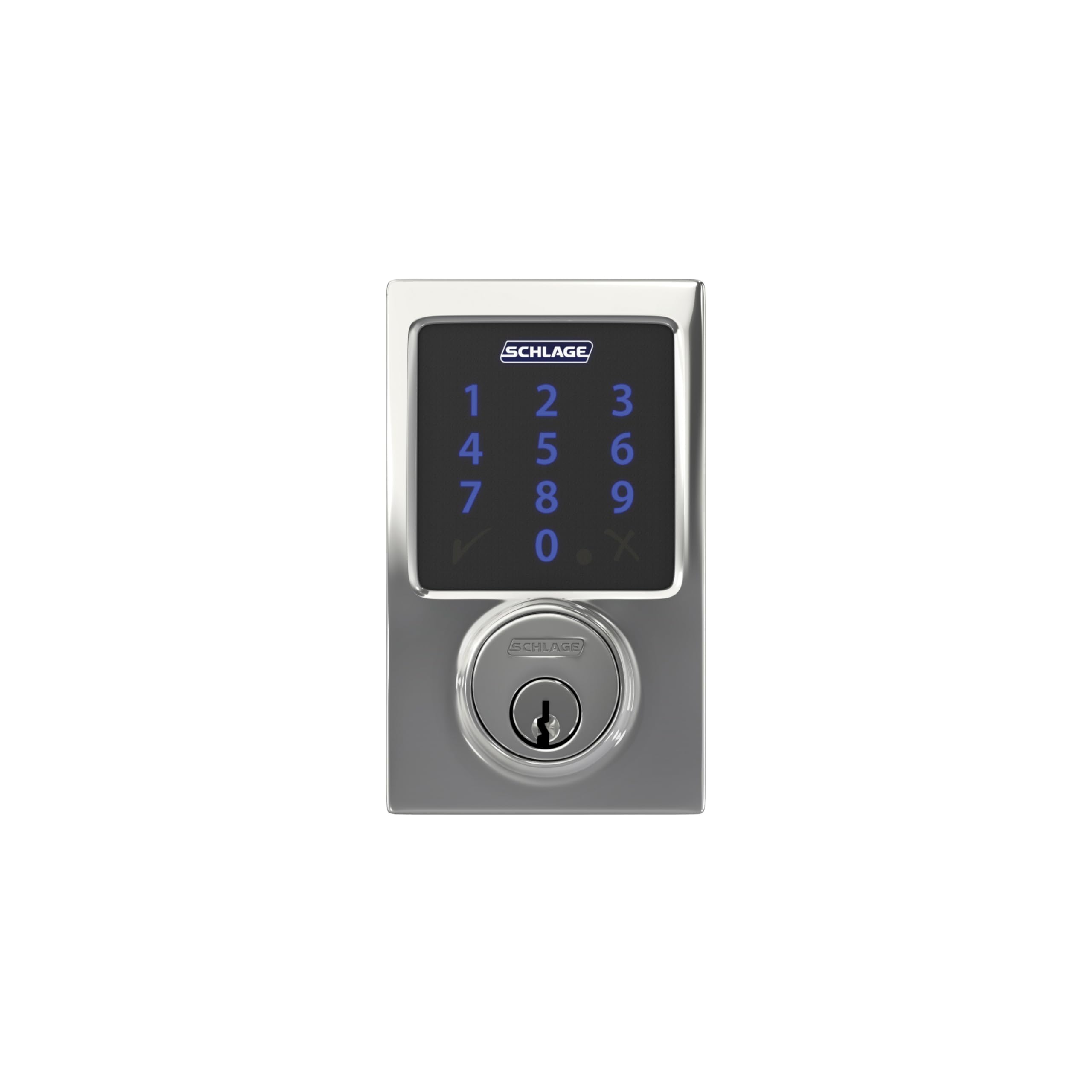 Schlage Connect Smart Deadbolt Lock with Touchscreen Keypad, Keyless Front Door Entry, Z-Wave Plus Compatible, Aged Bronze, BE469ZP CEN 716