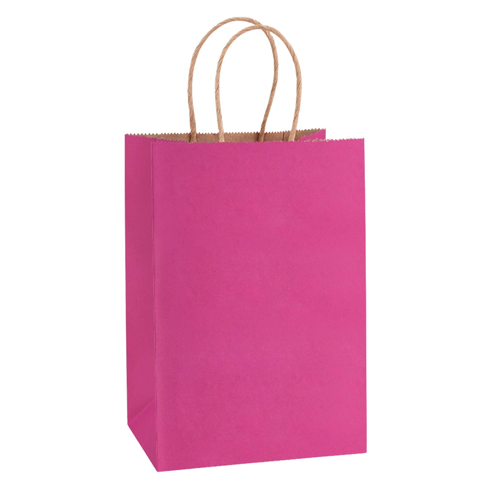 BagDream Gift Bags 100Pcs 5.25x3x8 Small Kraft Paper Gift Bags with Handles Bulk, Black Paper Sacks for Small Business, Retail, Merchandise, Grocery, Wedding Birthday Party favor