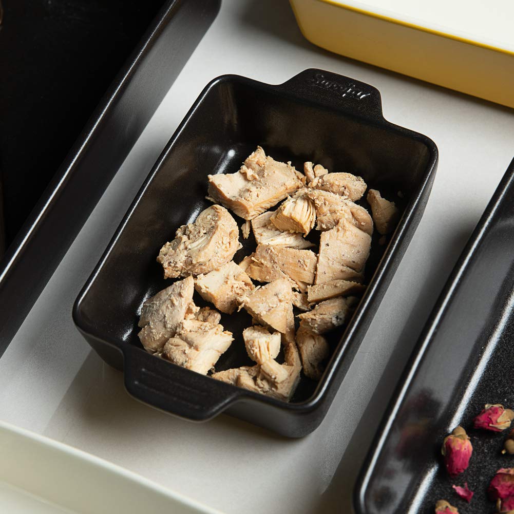 Sweejar Ceramic Bakeware Set, Rectangular Baking Dish for Oven Lasagna Pans for Cooking, Kitchen, Cake Dinner, Banquet and Daily Use, 11.8 x 7.8 x 2.76 Inches of Casserole Dishes (Beige)