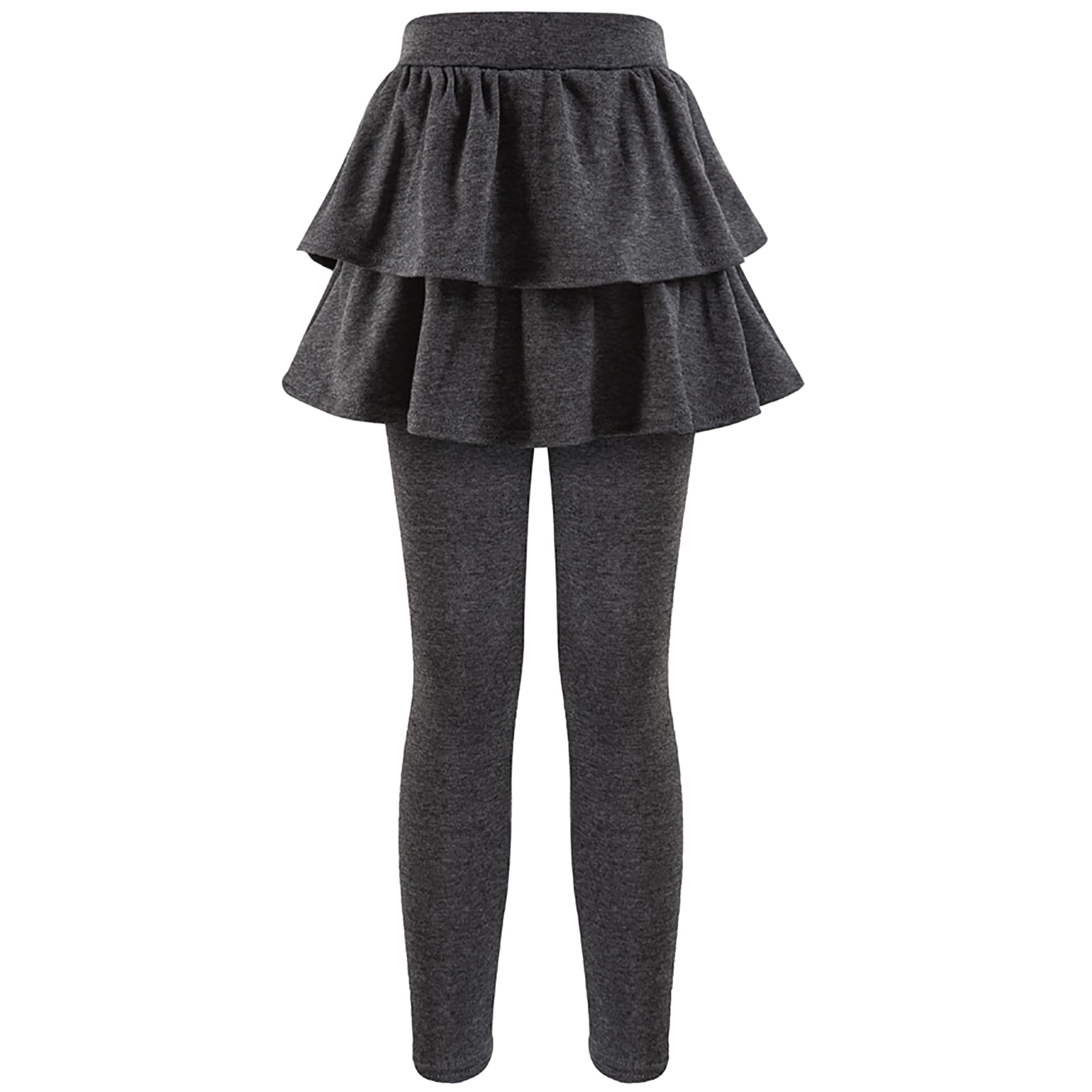 Girls School Uniform Pants Leggings with Skirts Stretch Warm Jegging 4-12 Years