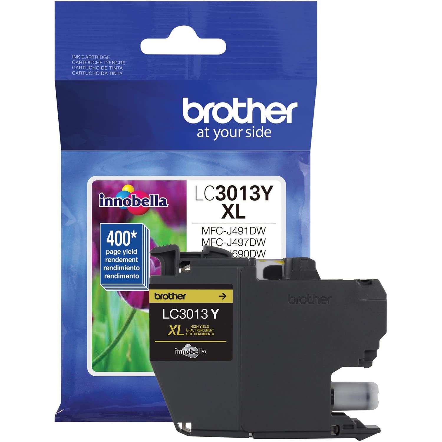 Brother Printer High Yield Ink Cartridge Page Up to 400 Pages Black (LC3013BK), Standard