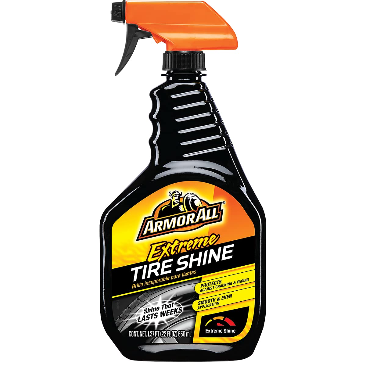 Armor All Extreme Tire Shine Spray , Tire Cleaner and Shine, 22 Fl Oz Each, 6 Pack