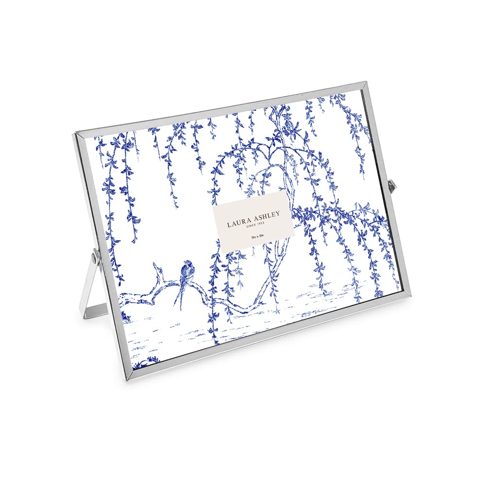 Laura Ashley 2x3 Rose Gold Flat Metal Picture Frame (Vertical) with Pull-Out Easel Stand, Made for Tabletop, Counterspace, Shelf and Desk (2x3, Rose Gold)