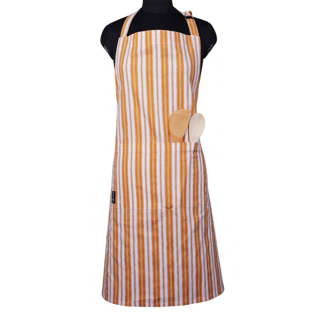 AMOUR INFINI Cotton Aprons for Women with Pocket, Adjustable Strap & Waist Ties - Washable Aprons for Baking, Cooking, Gardening (27.5 x 33 Inches - Blooming Floral)